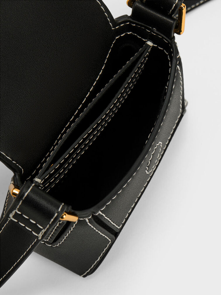 Nasrin Geometric Mini Bag, Black, hi-res