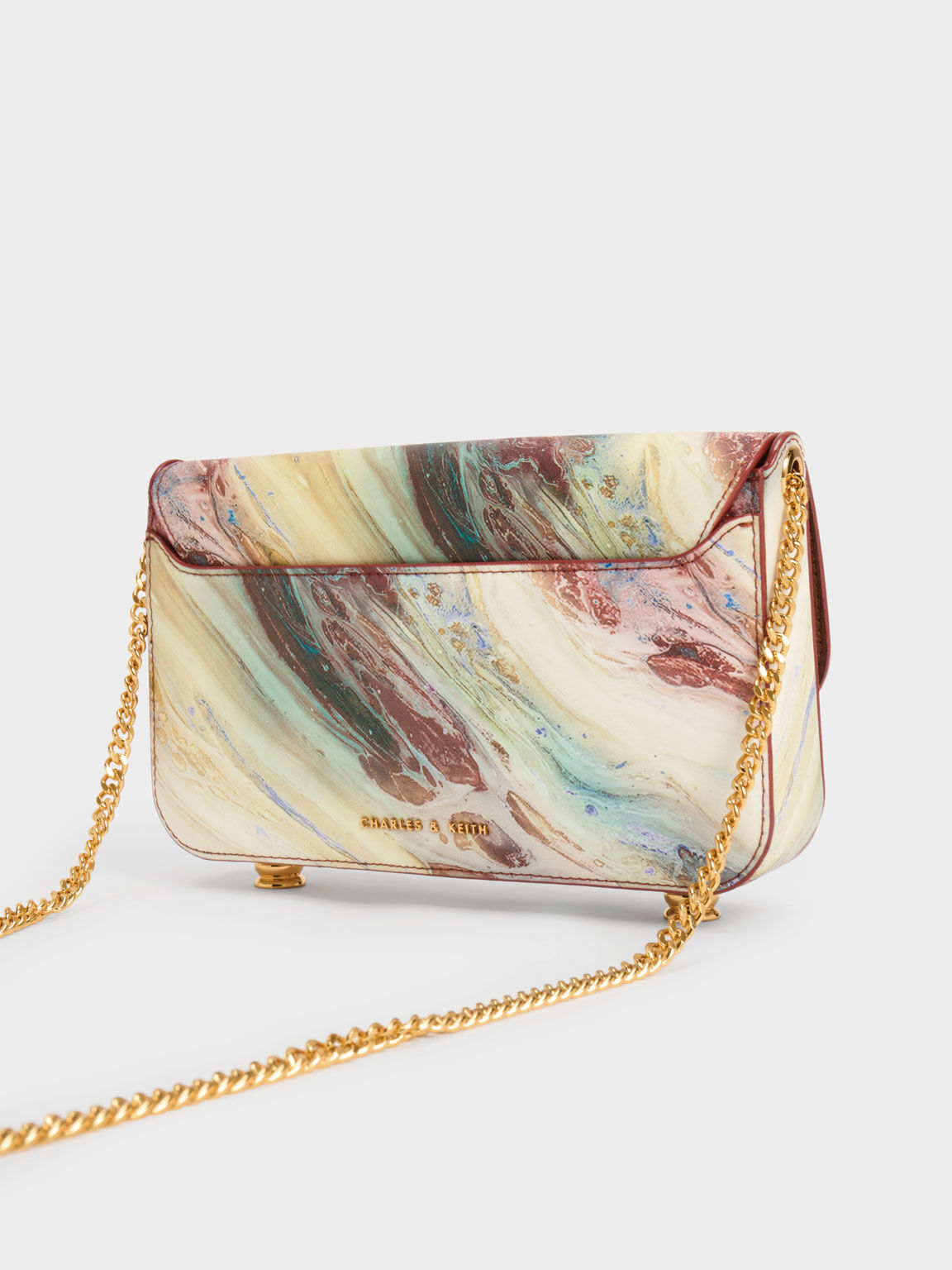 Multicoloured Meriah Swirl Print Clutch CHARLES KEITH SA