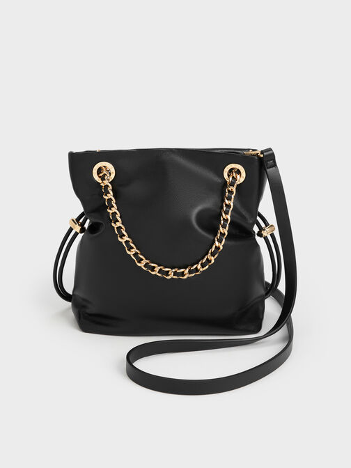 Arya Braided-Strap Double-Handle Crossbody Bag, Black, hi-res