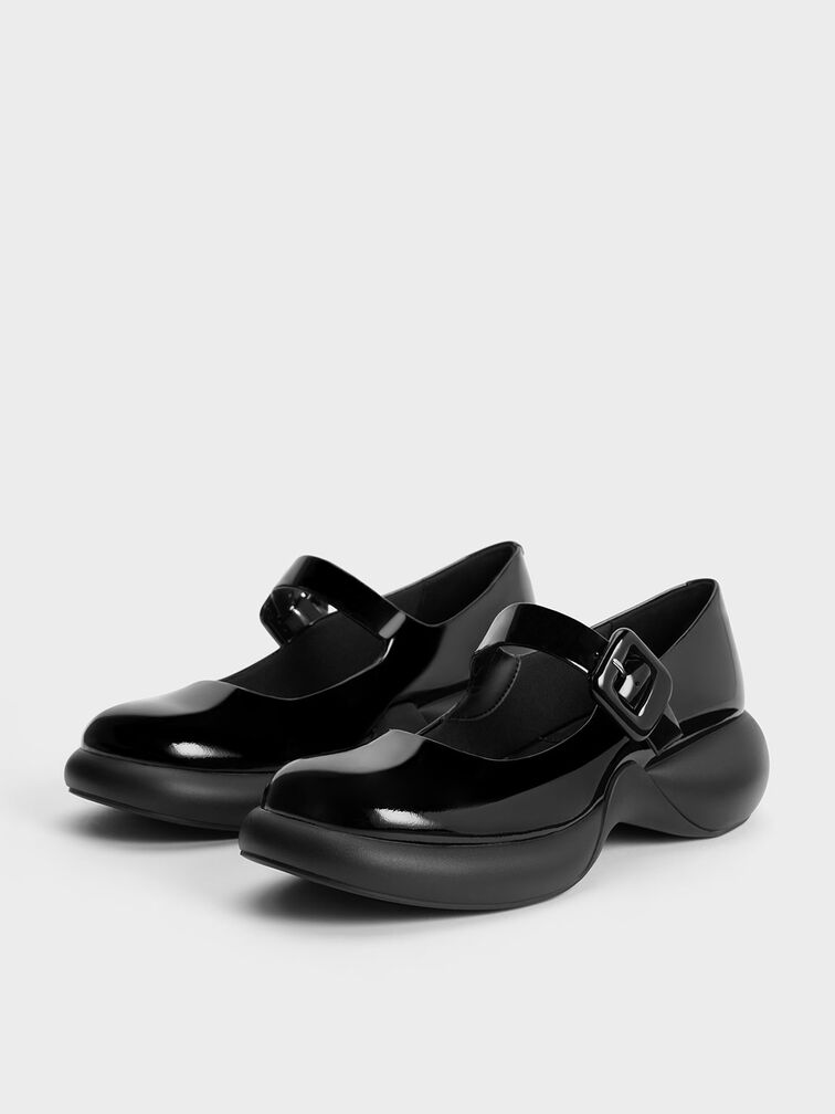 Hallie Patent Leather Mary Janes, Black Patent, hi-res