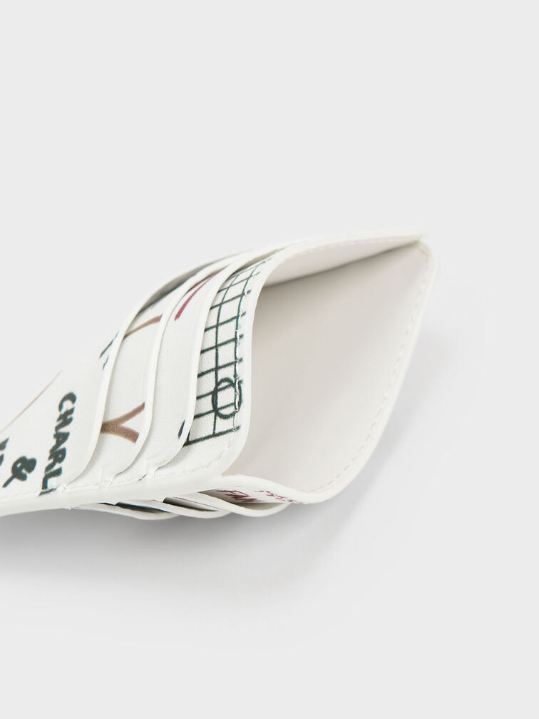 Graffiti Print Multi-Slot Card Holder, Multi, hi-res