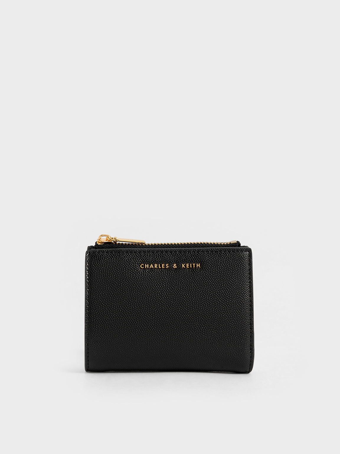 Harmonee Top Zip Small Wallet, Black, hi-res