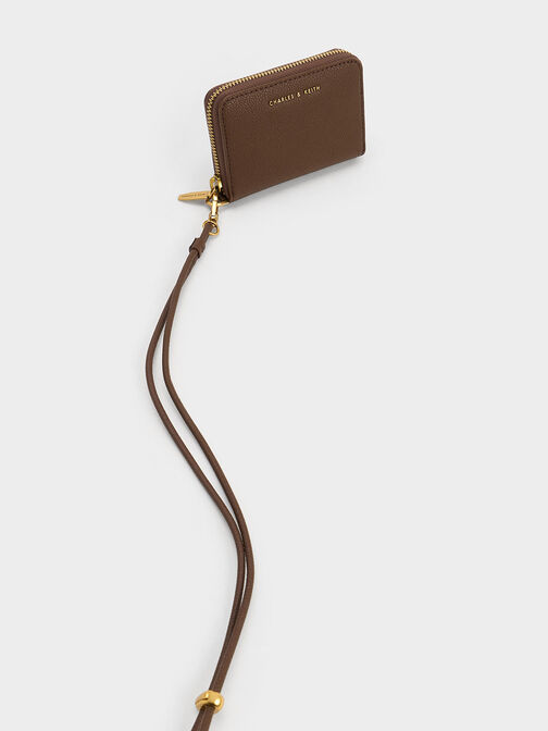 Errya Zip-Around Wallet, Dark Brown, hi-res