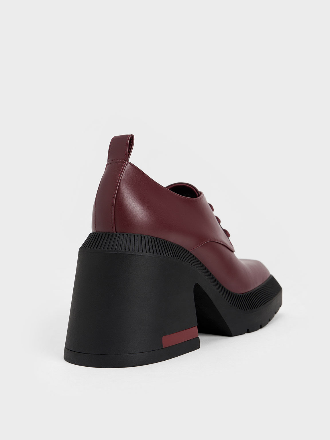 حذاء أوكسفورد ايمري عريض بتصميم هندسي, خمري, hi-res