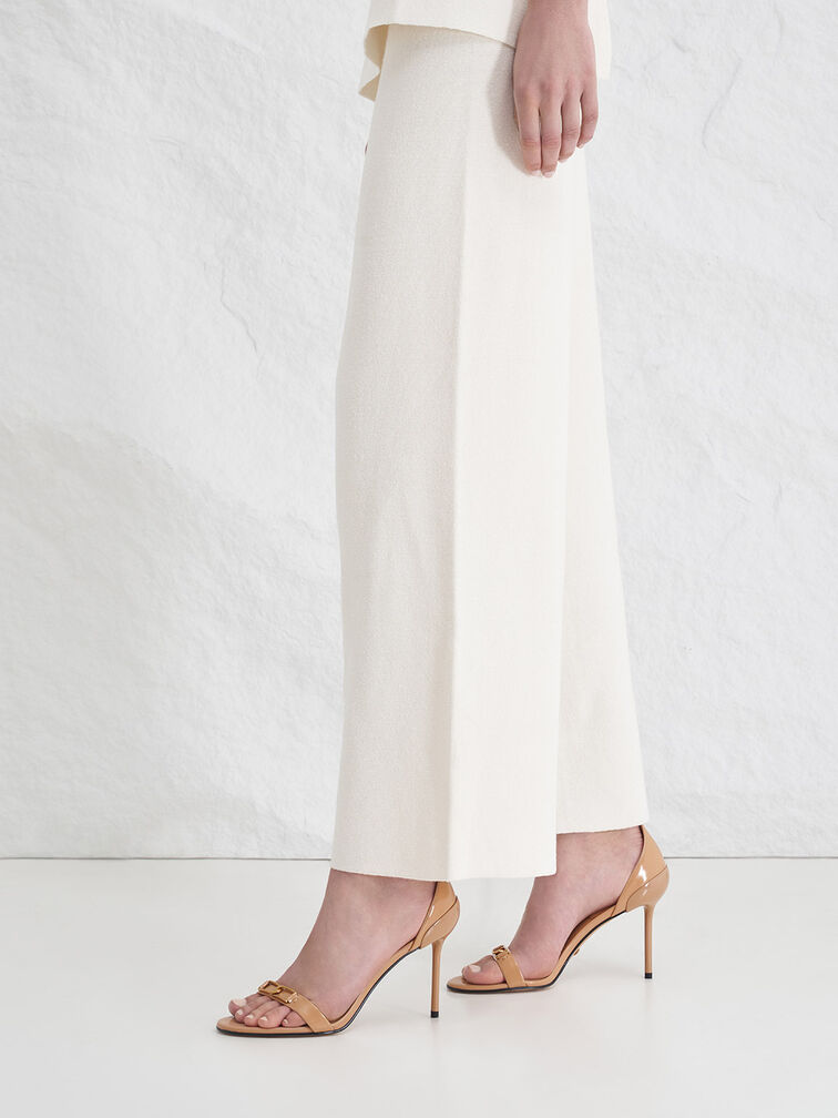 Gabine Leather Stiletto Heel Sandals, Nude, hi-res