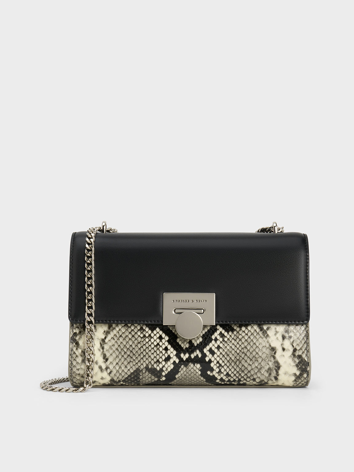 Charles and keith snakeskin bag discount