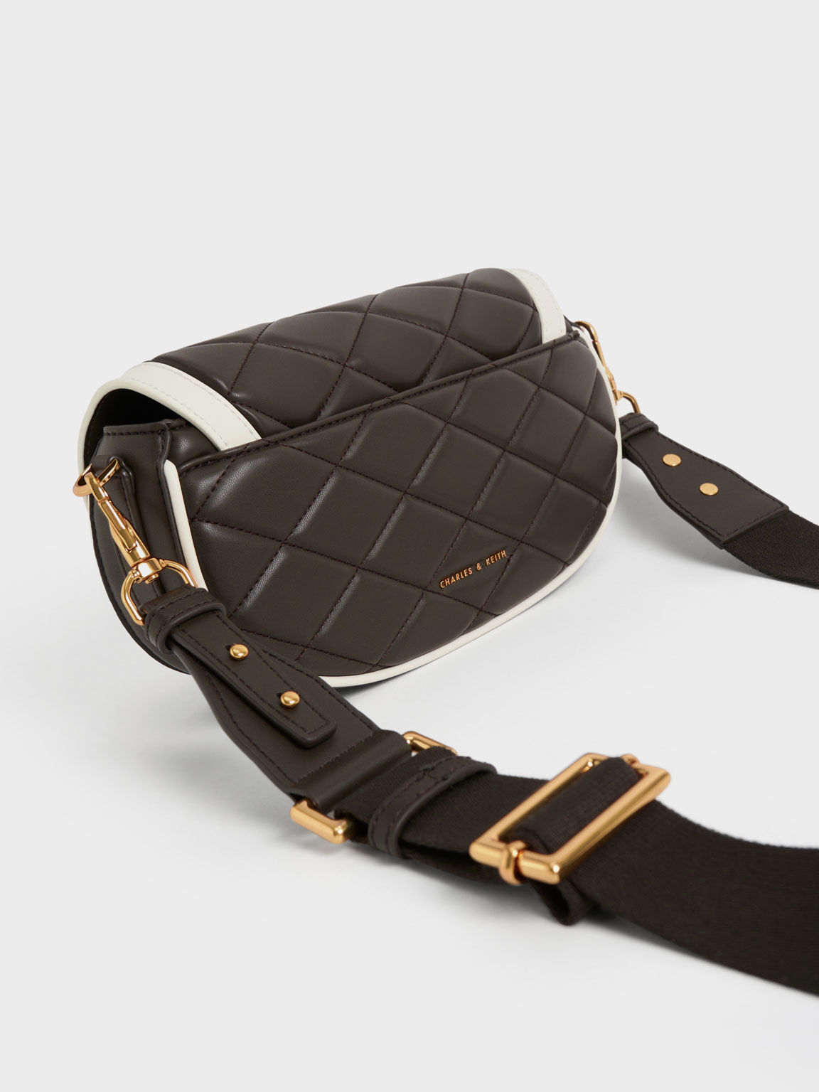 Dark Moss Lillie Curved Chain Handle Bag - CHARLES & KEITH SA
