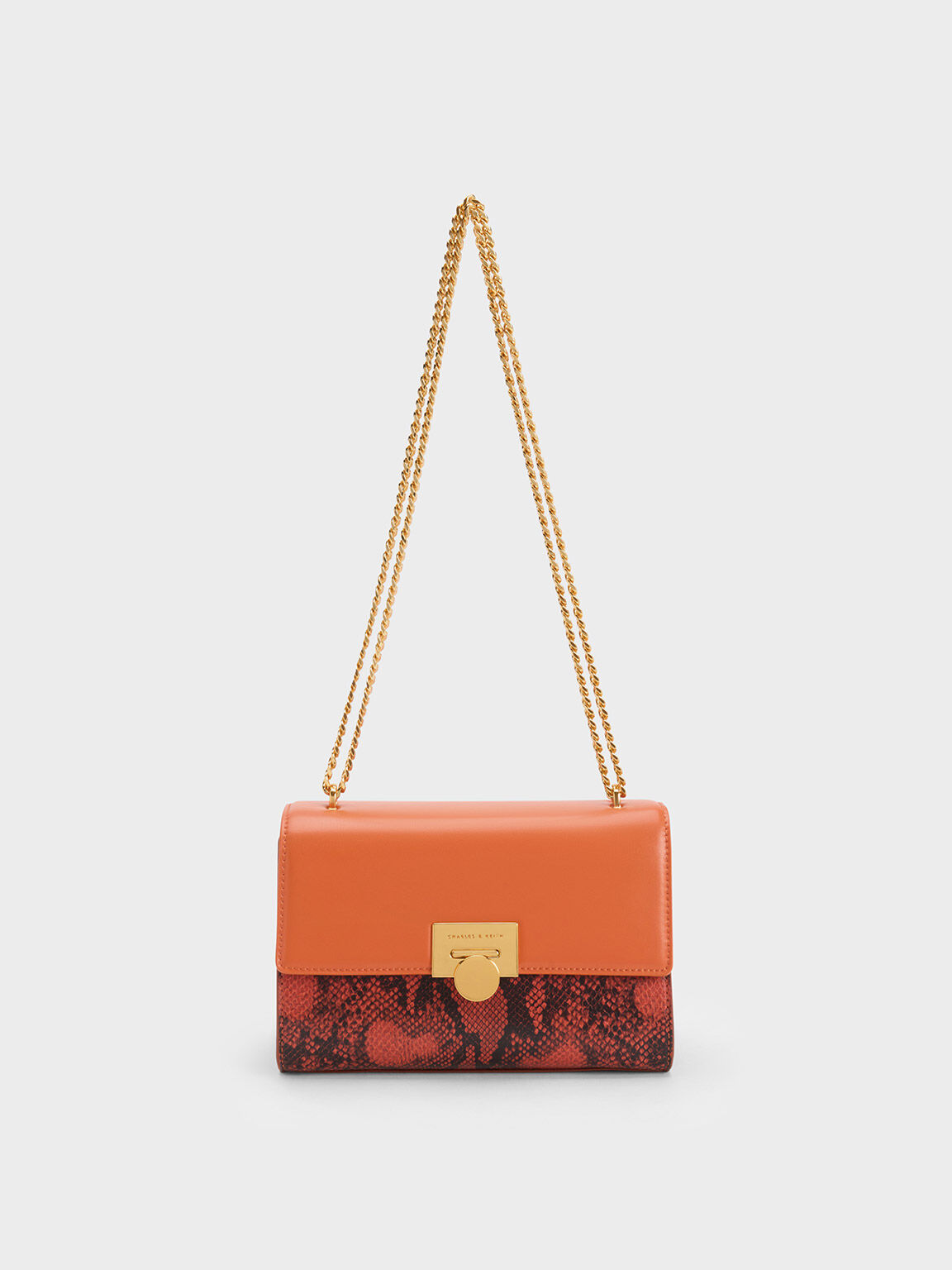 Orange snake print bag outlet