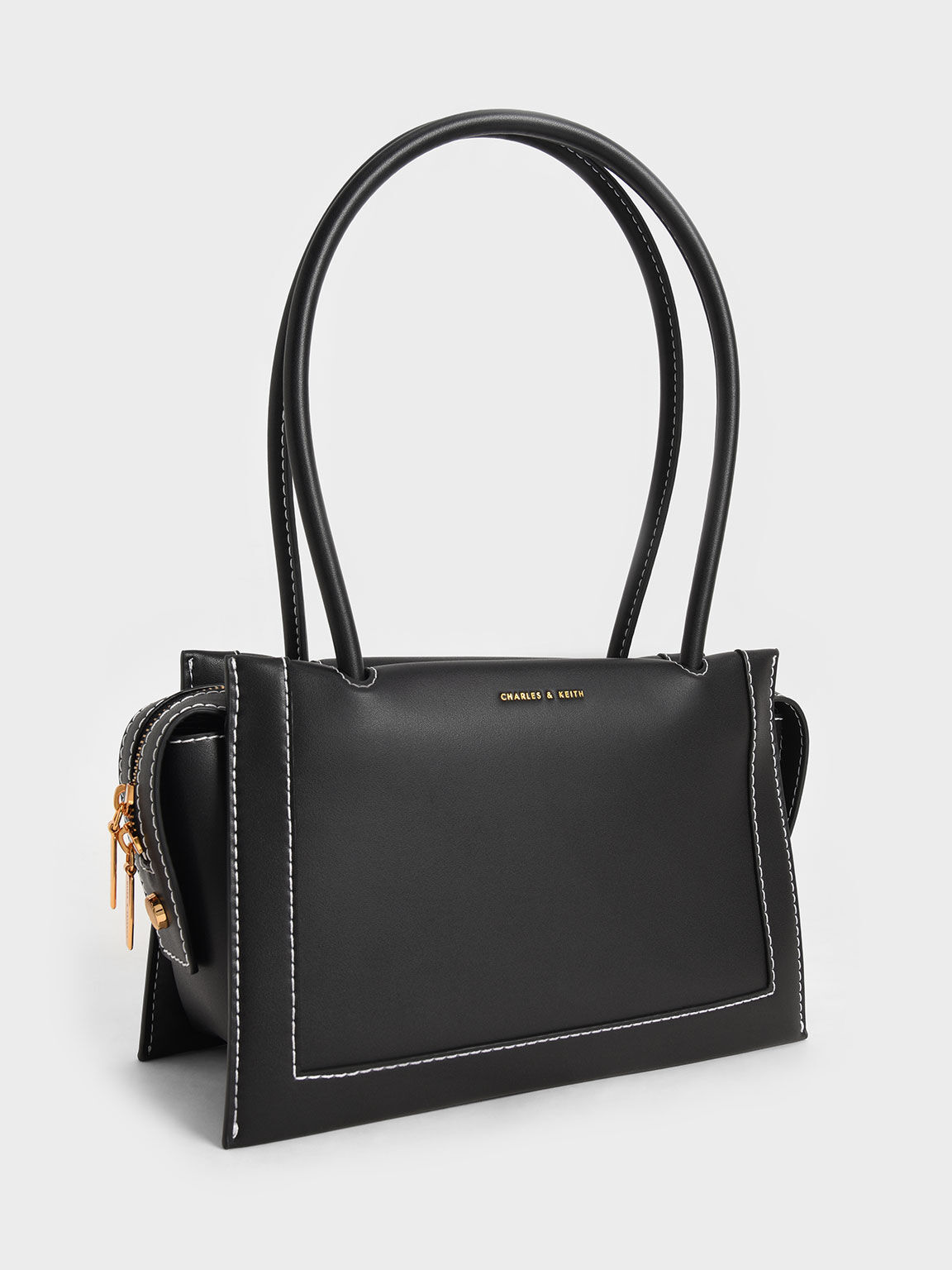 Double handle shoulder bag clearance