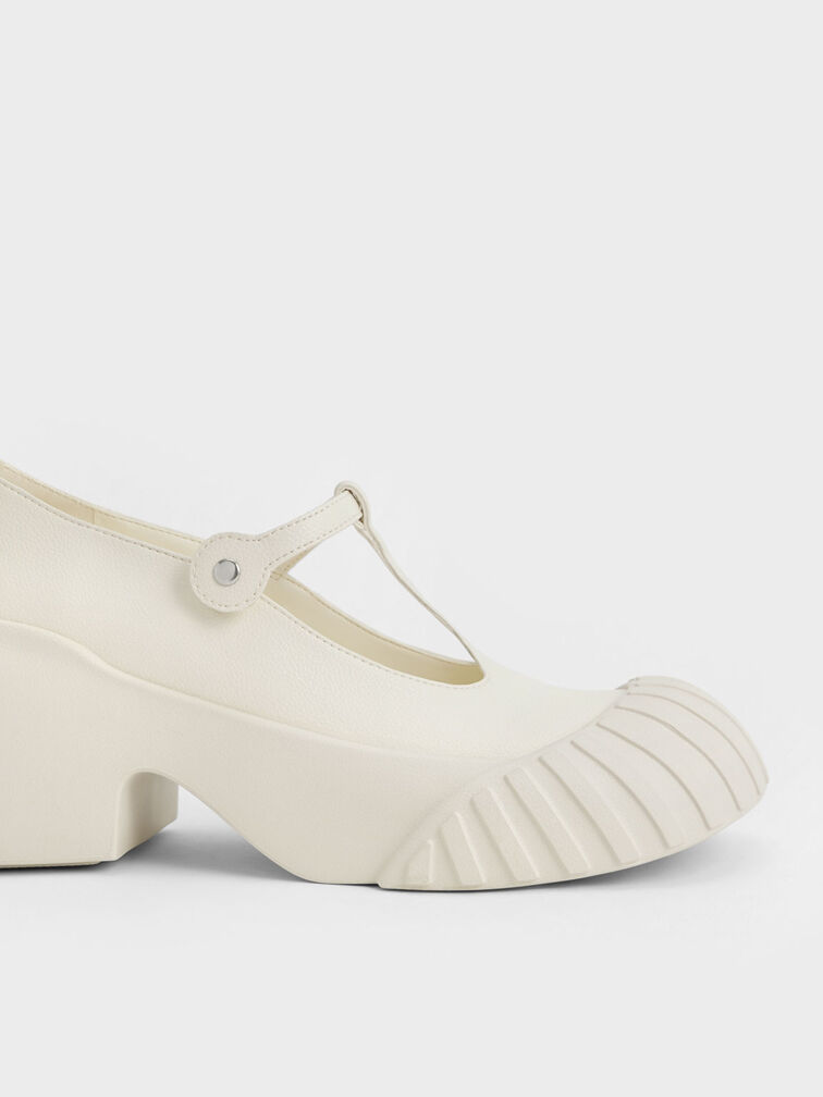 Adrian Chunky Sole Mary Janes, Chalk, hi-res