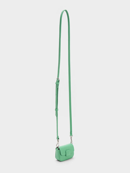 Micro Koa Square Push-Lock Bag, Green, hi-res