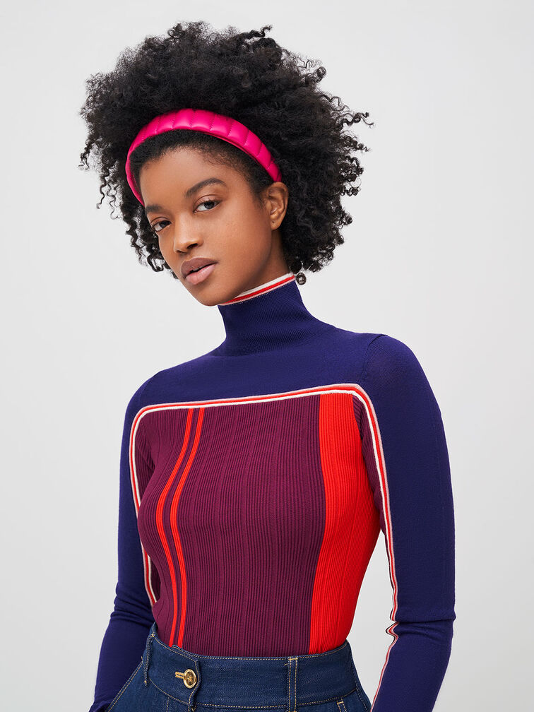 Padded Headband, Fuchsia, hi-res