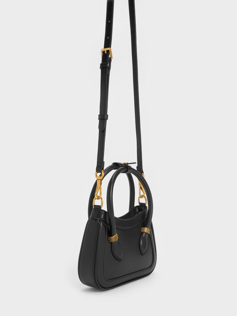 Bonnie Curved Tote Bag, Black, hi-res
