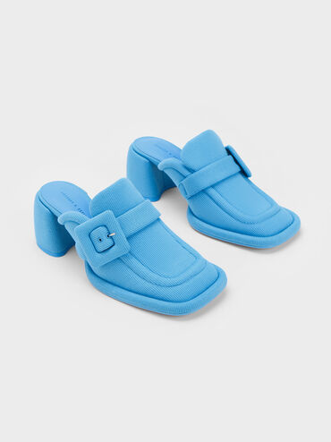 حذاء لوفر ميول منسوج, أزرق, hi-res