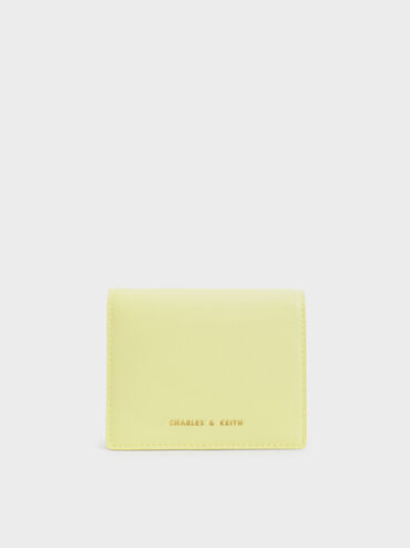 محفظة إيفلين صغيرة بزر كبس, اصفر فاتح, hi-res