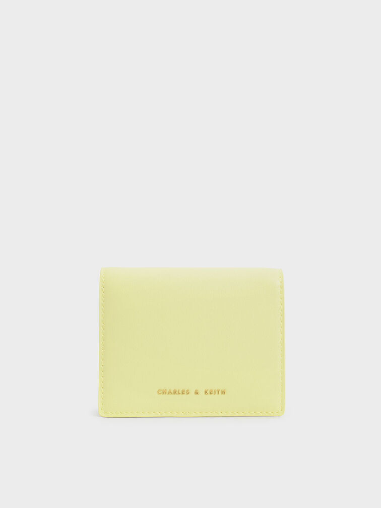 محفظة إيفلين صغيرة بزر كبس, اصفر فاتح, hi-res