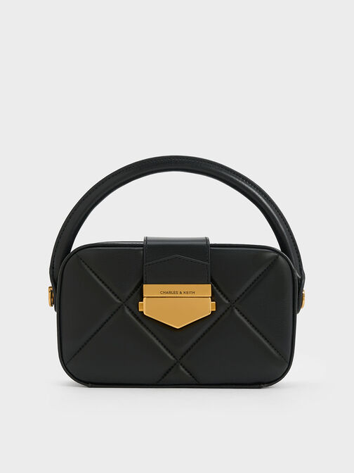 حقيبة فيرتيجو مبطنة ومزودة بمقبض علوي مربع الشكل, أسود, hi-res