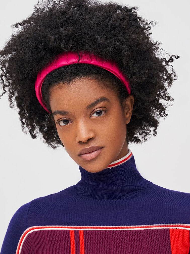 Padded Headband, Fuchsia, hi-res