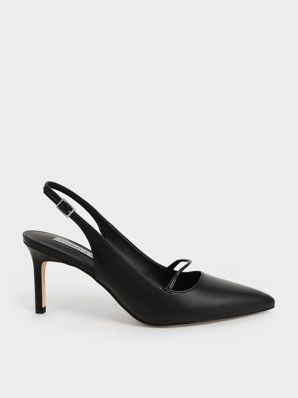 Black cut out pumps best sale