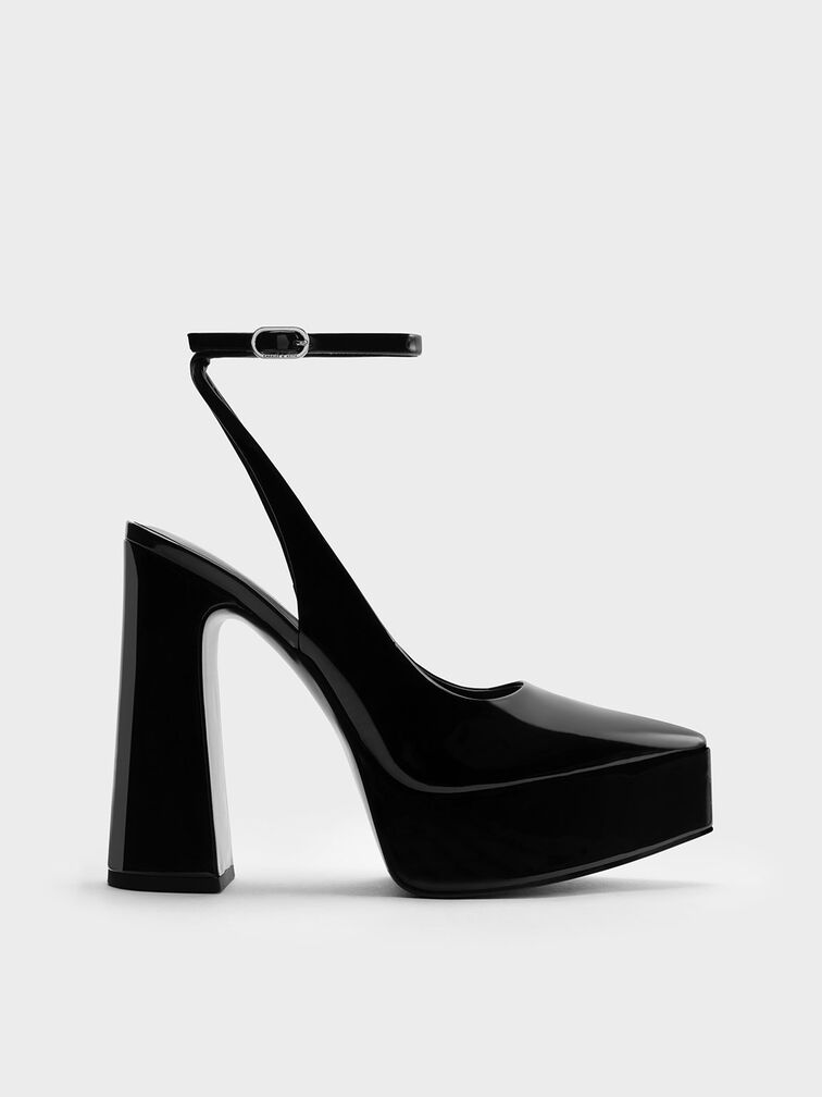 حذاء مرتفع غوينيفير بلاتفورم, Black Patent, hi-res