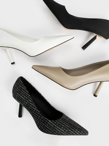 Pointed-Toe Cylindrical Heel Pumps, Sand, hi-res