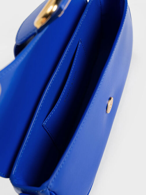Daki Belted Curved Bag, Cerulean, hi-res