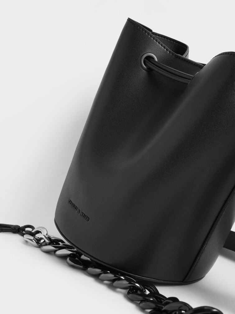 Lana Bucket Bag, Black, hi-res