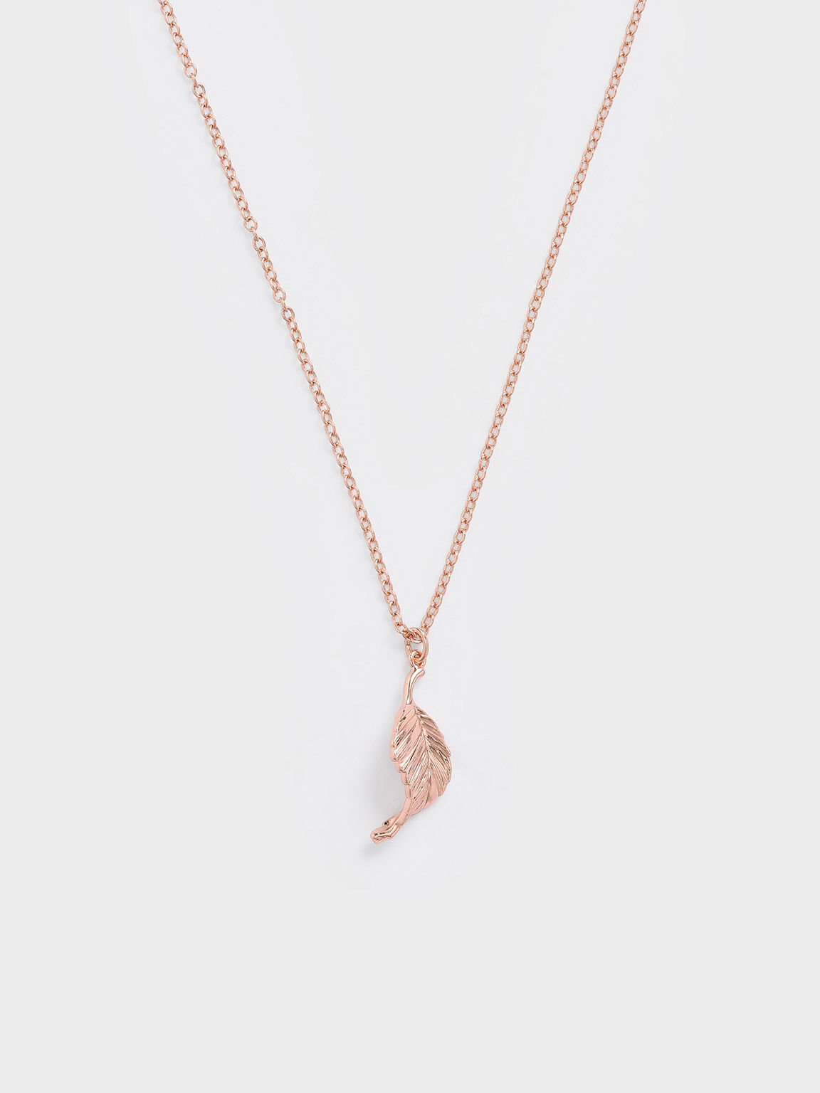 Rose gold leaf pendant best sale