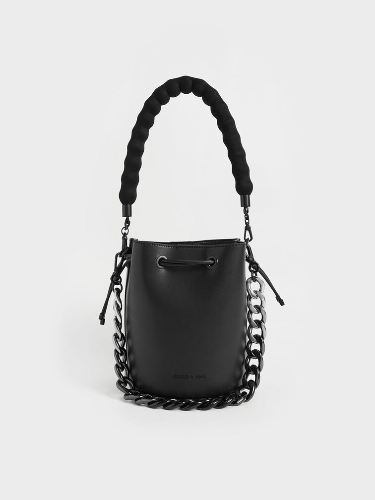 Lana Bucket Bag, Black, hi-res