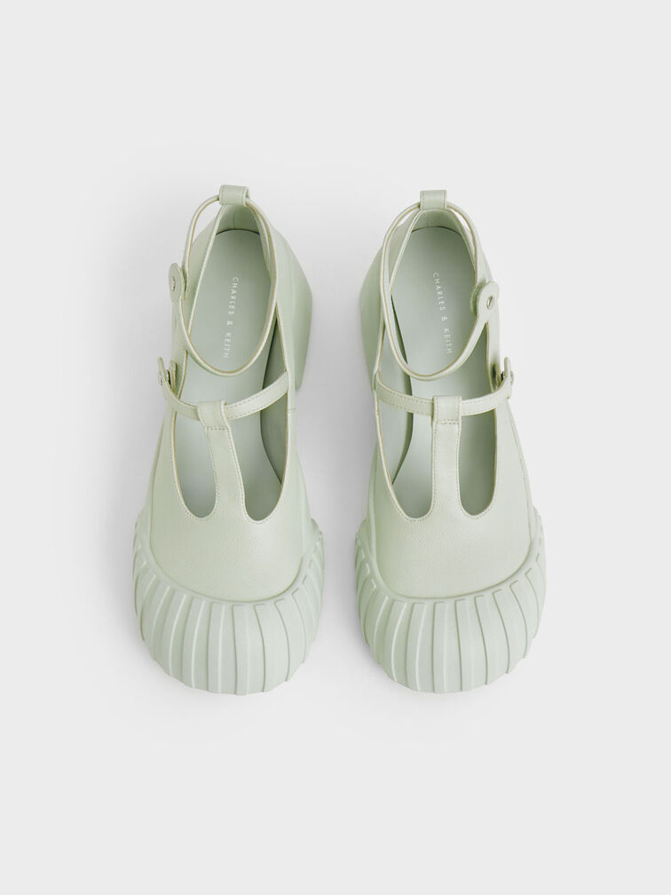 Adrian Chunky Sole Mary Janes, Light Green, hi-res