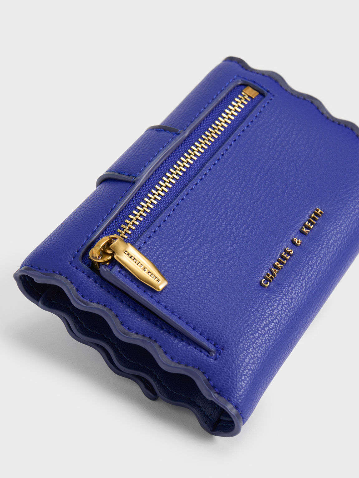 Cobalt Waverly ScallopTrim Wallet CHARLES & KEITH SA
