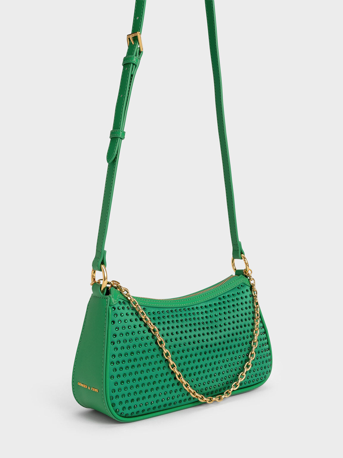 Green deals satin bag