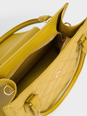 حقيبة روزا بتصميم ترابيز مبطن ووشاح, مسترد, hi-res