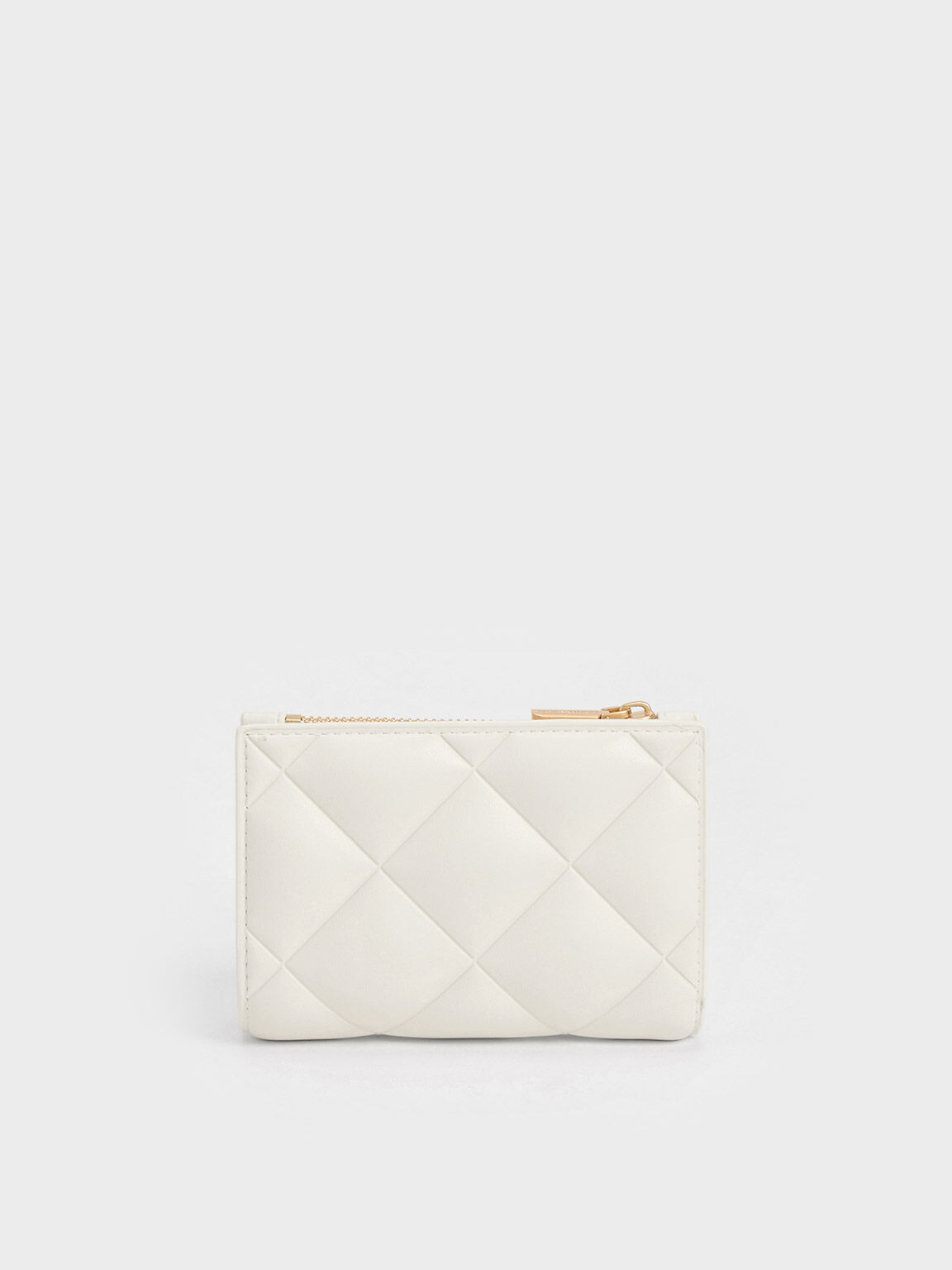 Gemma Quilted Cardholder, White, hi-res