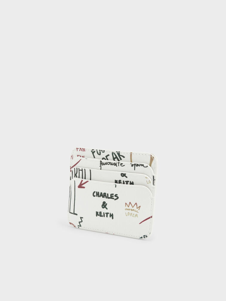Graffiti Print Multi-Slot Card Holder, Multi, hi-res