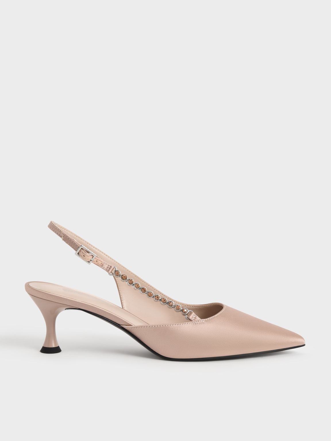 Chalk Sepphe Grommet Slingback Pumps - CHARLES & KEITH US