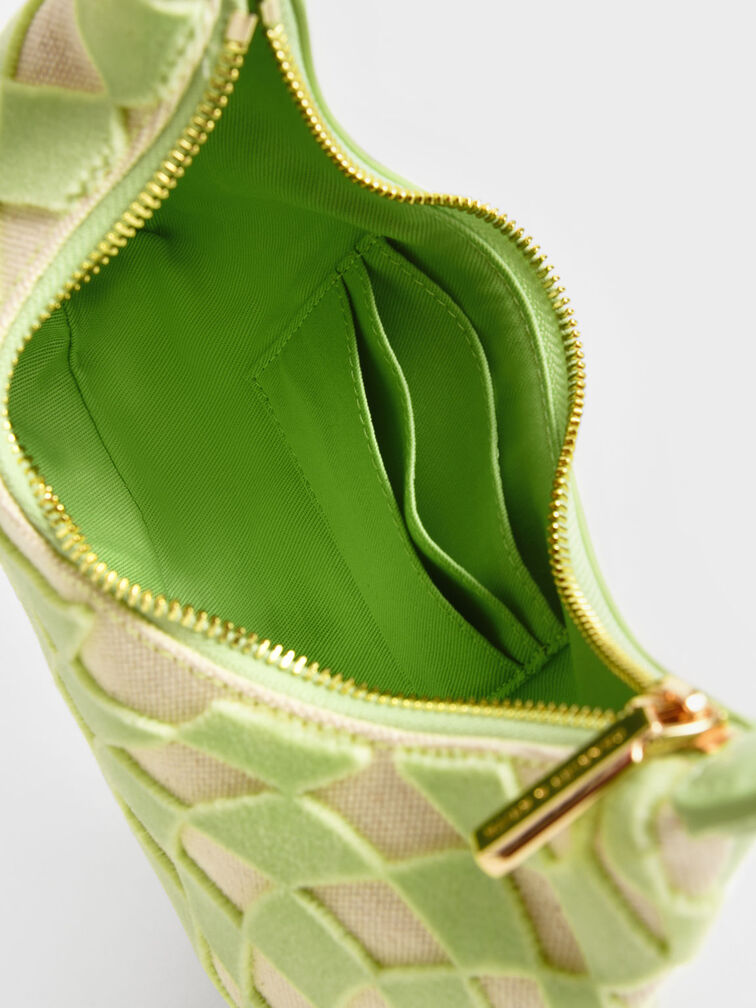 حقيبة بيد من قماش الكانفاس, اخضر فاتح, hi-res