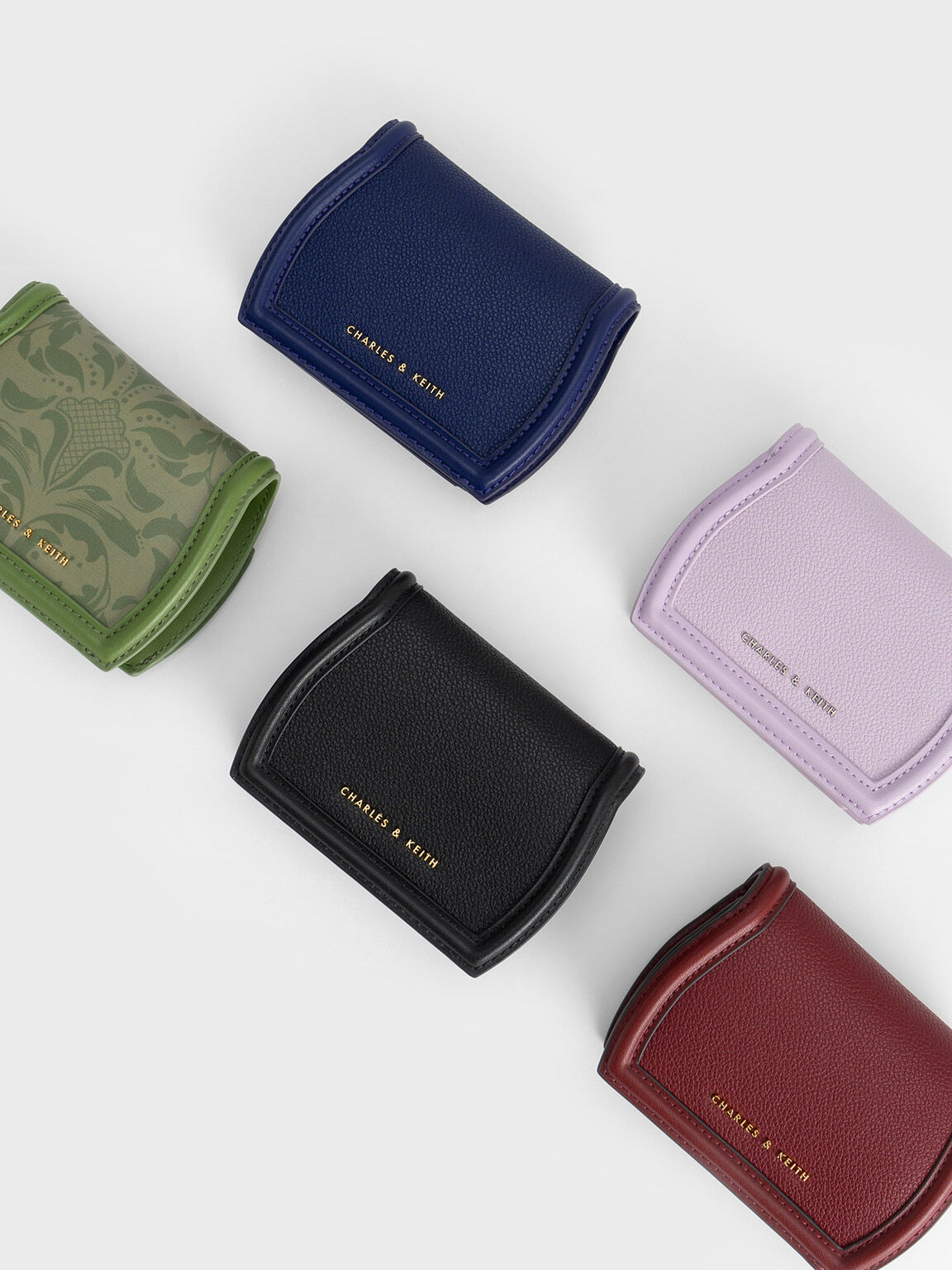 Leona Curved Wallet, Navy, hi-res