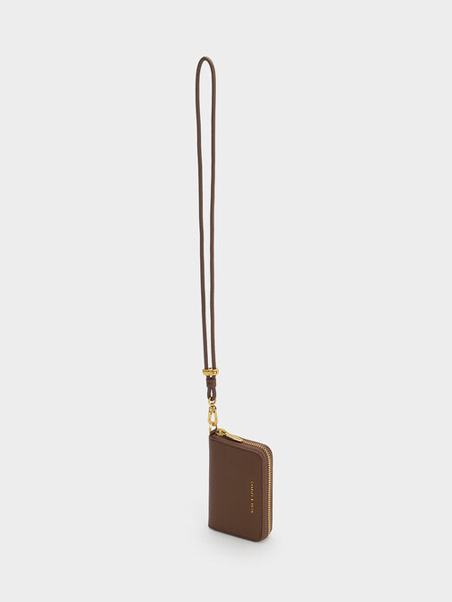 Errya Zip-Around Wallet, Dark Brown, hi-res