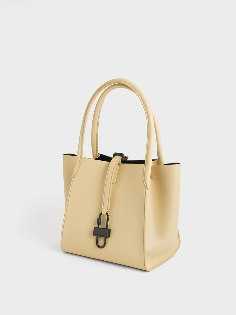 Balta Belted Tote Bag, Beige, hi-res