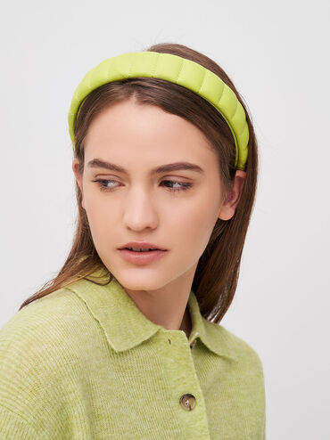 Padded Headbands, Lime, hi-res