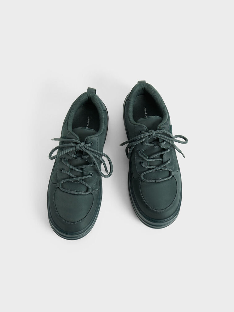 حذاء رياضي نايلون بنعل ضخم, أخضر غامق, hi-res