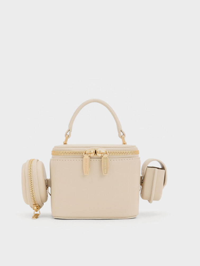 Gaia Boxy Top Handle Bag, Beige, hi-res