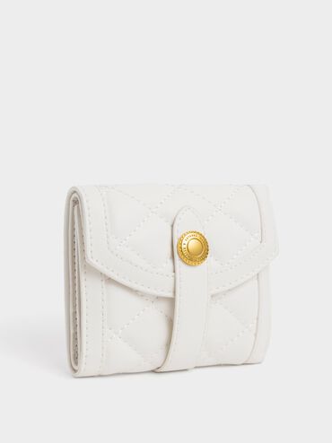 Este Belted Small Wallet, White, hi-res