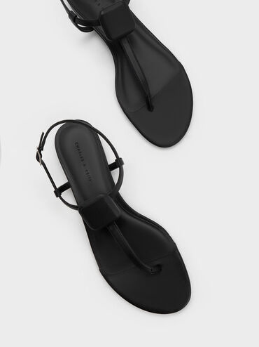 Koa Thong Sandals, Black, hi-res