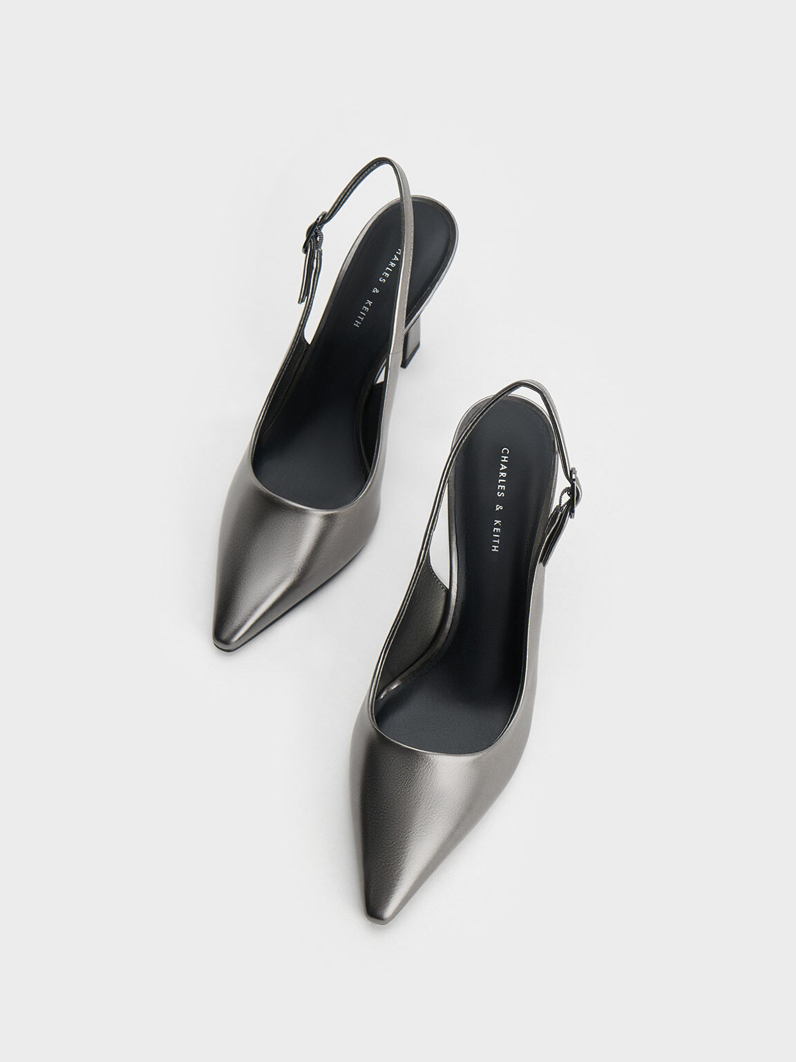 Pewter metallic pumps hotsell