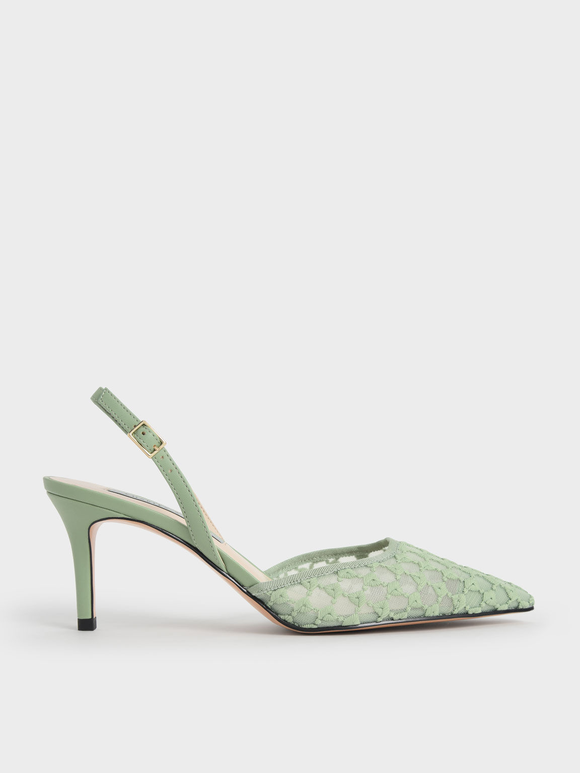 Green Lace Slingback Pumps CHARLES KEITH SA