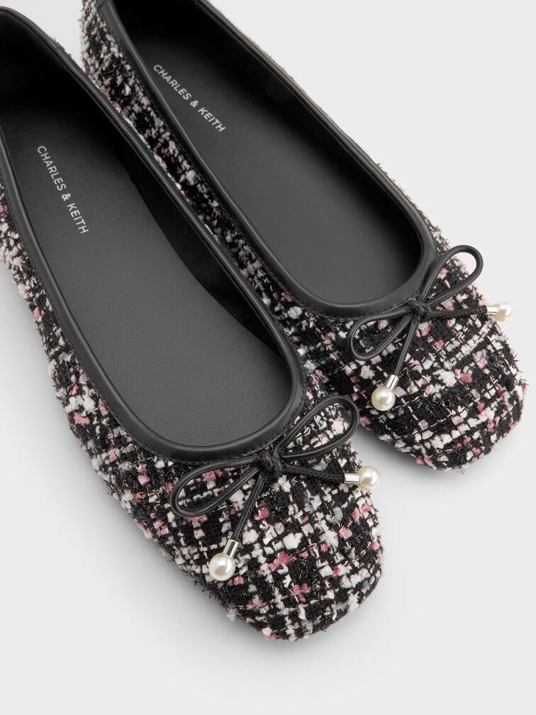 Barbara Tweed Pearl-Embellished Bow Ballet Flats, Multi, hi-res