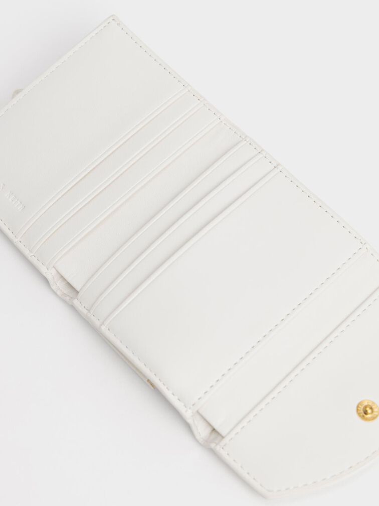 Este Belted Small Wallet, White, hi-res