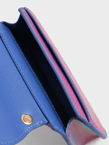Selby Front Flap Curved Wristlet, Peacock, hi-res